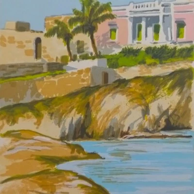 Aldo Riso Serigrafia arte figurativa Marina Sciacca Sicilia Borgo terme vacanze - Immagine 1 di 4