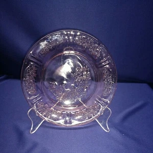 Federal Depression Glas Sharon Rosa Kohlrose Untertasse 6" keine Chips oder Risse - Bild 1 von 6