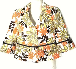 CLASSIQUES ENTIER NORSTROM WOMENS FLORAL SEQUINS BEADED BLAZER JACKET XXS NEW - Picture 1 of 12