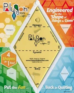 Polygon Tool Quilt Template by Gyleen X Fitzgerald for Colourful Stitches - Picture 1 of 1