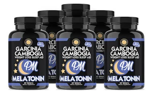 Weight Loss Night Time Garcinia Cambogia PM with Melatonin Sleep Aid, 6-Pack - Picture 1 of 12