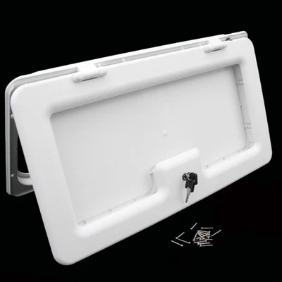 Serviceklapppe Staufach Tür Wohnwagen Wohnmobil Caravan Boot LKW 592 x 319 weiß  - Bild 1 von 4