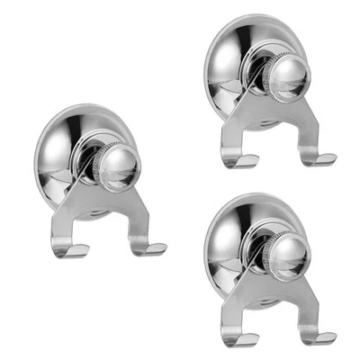  Set of 3 Suction Cup Hooks for Shower Hanging Coats Bathroom Towels - Image 1 of 4