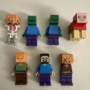 Minecraft 7 Minifiguren und 4 Mini Pferde Neuwertig - Bild 1 von 2
