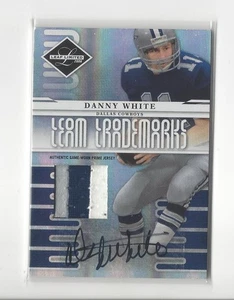 2008 Leaf Limited Team Trademarks Prime Danny White AUTOGRAPH / PATCH Cowboys /5 - Picture 1 of 2