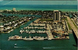Vintage Pier 66 Fort Lauderdale Florida Luftbild Postkarte 1969 - Bild 1 von 2