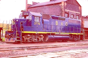 ORIGINAL KODACHROME SLIDE BALTIMORE & OHIO GP-40 #3767 RUSSORD JUNE 22, 1974 - Picture 1 of 1