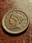1850 BRAIDED HAIR COPPER LARGE CENT PHILADELPHIA INV07 P226 1850 BRAIDED HAIR COPPER LARGE CENT PHILADELPHIA INV07 P226
