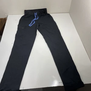 American Tall Jogger Pants Mens Small Semi Black Pockets Drawstring Cuffed - Picture 1 of 13