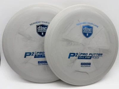 Matching Pair of Discmania P2 D-Line Flex 2 Gray Blue 176g Brand New Putters x2 - Image 1 of 4