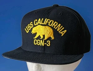 Marina de los Estados Unidos USS California CGN-3 Gorra Snapback Negra Nueva Era Militar EE. UU. - Imagen 1 de 6