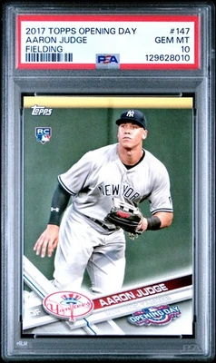 2017 Topps Opening Day #147 Aaron Judge Fielding PSA 10 - Image 1 of 2