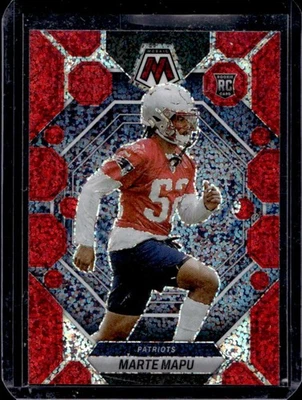 2023 Mosaic Marte Mapu RC Red Sparkle Rookie #345 Patriots - Image 1 of 2