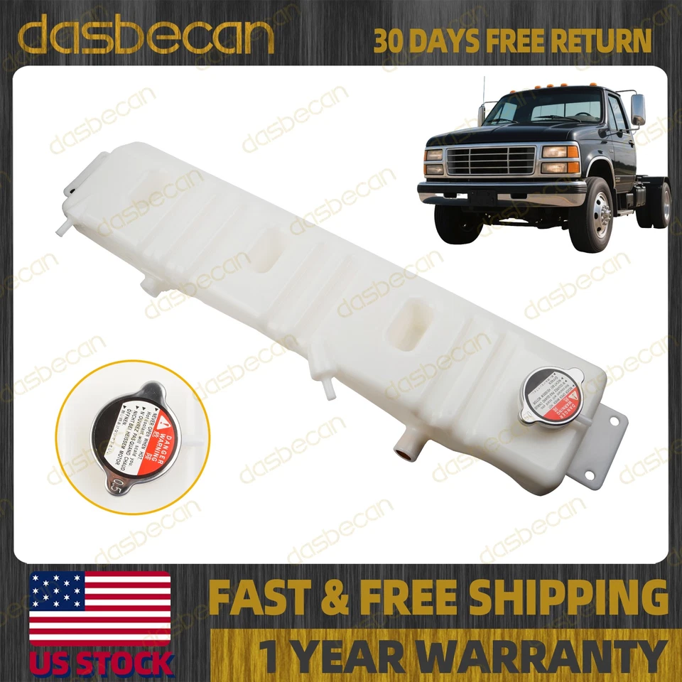 Radiator Coolant Overflow Tank For Ford F600 F700 F800 1980-1999 F6HZ-8A080-B Foto 1 de 4