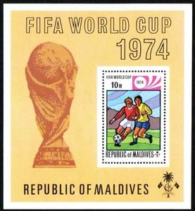 Malediven Briefmarke 523 - 74 Fußball-WM - Bild 1 von 1