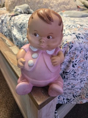 Muñeca Uneeda Plumpees Squeaker 1967 vintage rosa blanco conjunto 8" mirada lateral Foto 1 de 3