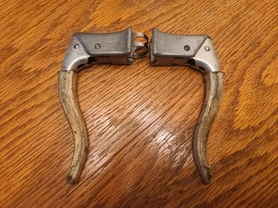 MAFAC Palancas Freno Blanco Vintage Francia Peugeot Mercier Bicicleta repuestos o reparaciones  Foto 1 de 4