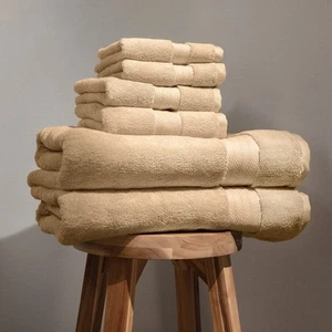 100% Organic Cotton Bath Towel Set | Bathroom Luxury Towel Set of 6 | GOTS Ce... - Picture 1 of 7