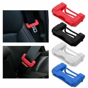 2/4 Car Seat Belt Buckle Clip Silicone Anti-Scratch Protector Cover Accessories - Picture 1 of 23