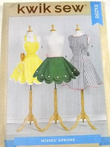 Kwik Sew 4298 Misses Aprons 3 designs size S-L Sewing Pattern - Picture 1 of 2