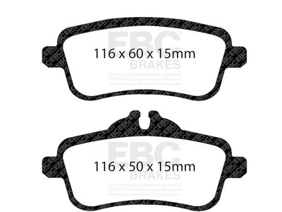 For 2017-2018 Mercedes SLC43 AMG Brake Pad Set Rear EBC 49678WTDG - Imagem 1 de 4