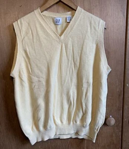 Gap Men’s Extra Large Sweater Vest Canary Yellow XL - Picture 1 of 5