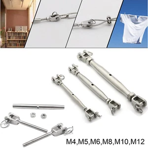 M4-M12 Stainless Steel 316 Jaw & Swage End Fitting Turnbuckle Balustrade DIY - Bild 1 von 10