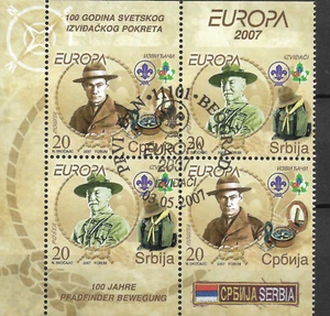 2007 Serbia Mi. 196-7 DU DO used europe scouts - Picture 1 of 1