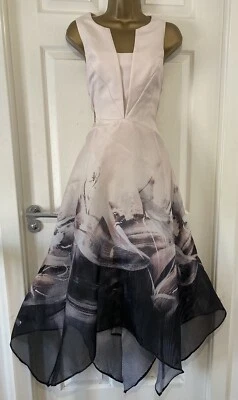 STUNNING COAST BLUSH FLORAL FIT FLARE OCCASION WEDDING MIDI DRESS SIZE 12. - Image 1 of 4