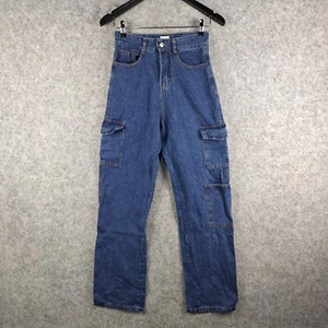 Princess Polly Jeans Womens 6 Blue Zip Fly High Rise Crago Pockets Denim 8472 - Bild 1 von 15