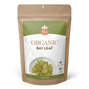 Hojas de laurel indias orgánicas 8 oz para sopas guisos salsas aromáticas Tej Patta - Imagen 1 de 3