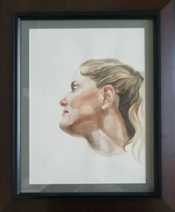 "Vorwärts schauen". Klassische akademische Zeichnung, Original, Unikat  - Bild 1 von 2