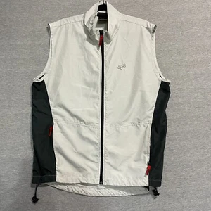 Fox Racing Vest Jacket Full-Zip Sleeveless Beige Black Color Block Men's Size XL - Picture 1 of 12