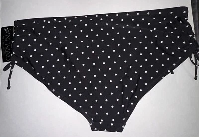 1X Traje de baño CATALINA acanalado tiro medio BONDOS DE BIKINI lunares ¡COBERTURA COMPLETA NUEVO! Foto 1 de 4