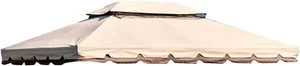 Telo Di Copertura per Gazebo 3X4 Mt Colore Beige Con Ribalta Con Tetto Camino An - Foto 1 di 12