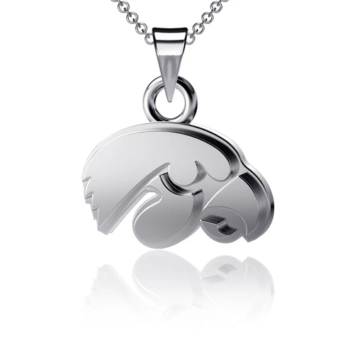 Dayna Designs Iowa Hawkeyes Silver Small Pendant Necklace Cover