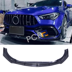Fits 2020-2023 Benz W118 CLA45 CLA45S C118 Carbon Fiber Front Bumper Lip Spoiler - Picture 1 of 18
