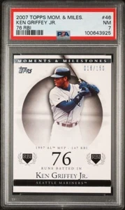 2007 Topps Ken Griffey JR 76 RBI Moments & Milestones #/150 *graded PSA NM 7! - Bild 1 von 2