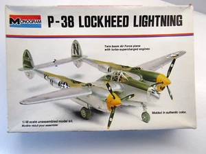 Monogram 1:48 Scale Lockheed P-38 Lightning Model Kit # 6848 - Picture 1 of 12