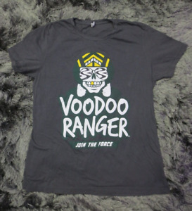 Voodoo Ranger Boys T Shirt Youth XL Gray Graphic New Belgium IPA Beer Mask Force