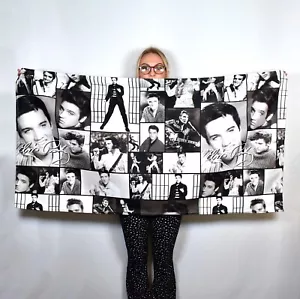 Sale Black & White Elvis Presley Montage Beach Towel Clearance - Picture 1 of 1