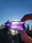 SPectacular Tiny Amethyst New England Drugstore Bottle◆Old Guyer Hyannis,Mass