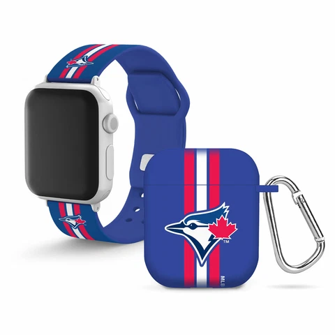 Toronto Blue Jays HD Apple Combo Package  (Stripes - 38/40/41mm Short) Cover