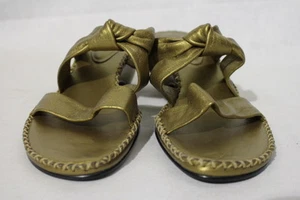 HISPANITAS Metallic Bronze Open Toe Mules, Womens Size US 9/40, Spain B24 - Picture 1 of 7