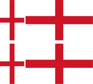 ENGLAND Lot 4 Vinyl Stiker autocollant Drapeau flag ANGLETERRE - Bild 1 von 1