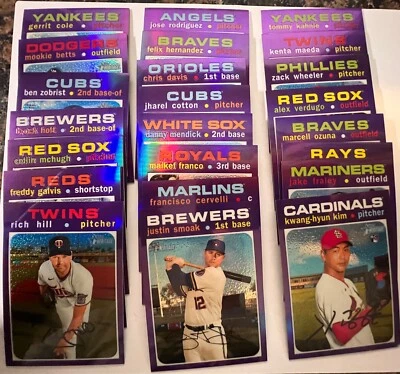 2020 Topps Heritage Chrome Hot Box Refractors - You Pick... - Image 1 of 4