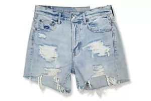 American Eagle Womens Blue Wash 90s Boyfriend Denim Jean Shorts, US 0 , 6399-9 - Picture 1 of 2