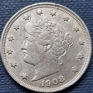 1908 Liberty Head Nickel 5c Better Grade XF #76691 - Picture 1 of 2