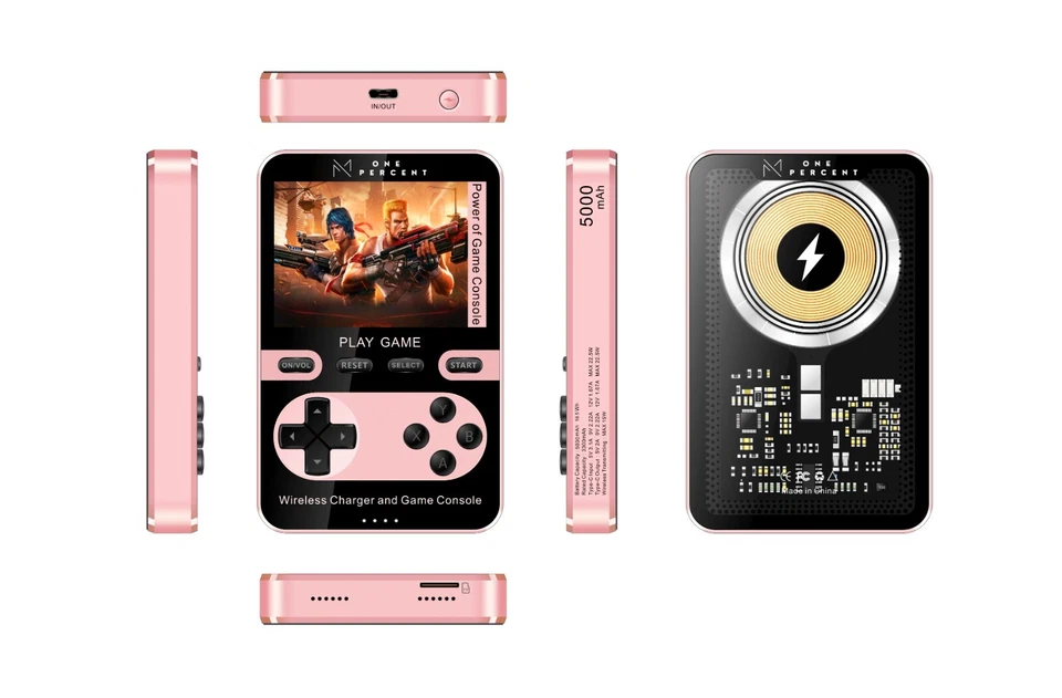 2in1 Handheld Video Game Console Built in 500 Classic Games with Power Bank-GIFT - Image 1 of 4
