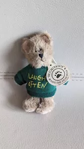 Boyd’s Bears Mini Messenger Bear (Smiley) “Laugh Often" Message Bear NWT - Picture 1 of 3